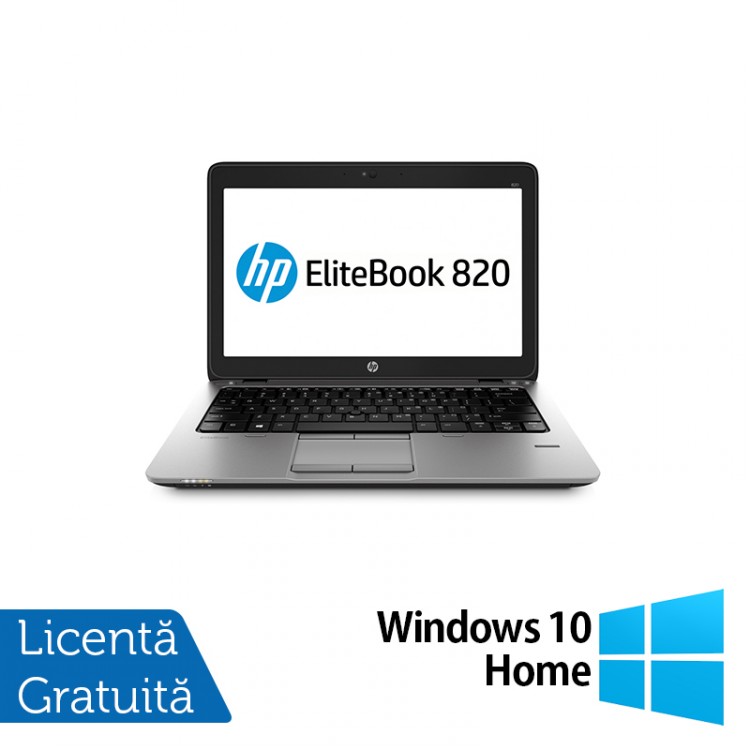 Laptop HP Elitebook 820 G2, Intel Core i5-5300U 2.30GHz, 8GB DDR3, 240GB SSD, Webcam, 12 Inch + Windows 10 Home